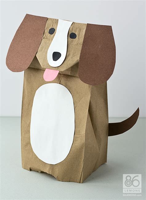 Dog Paper Bag Puppet Printable